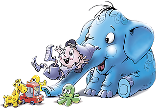 Woo-Hoo! Game elephant illustration