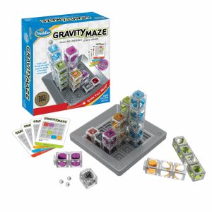 Gravity Maze Box, game board and playing pieces