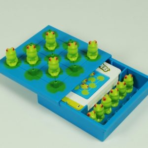 Hoppers Game with frog pieces