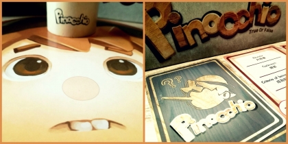Close ups of Pinocchio game play and cards