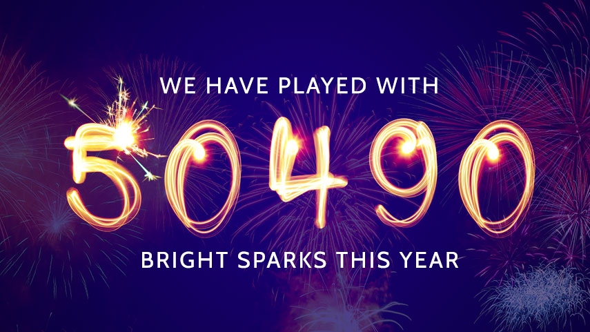 We have played with 50,490 bright sparks this year