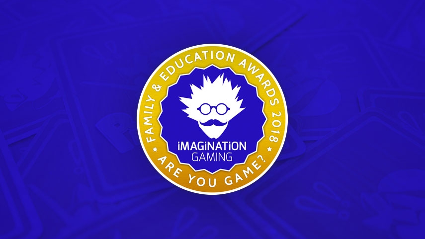 Imagination Gaming logo with Family & Education Award 2018 text
